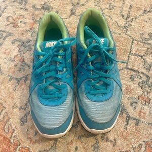 Nike Blue and Green Sneakers